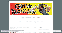 Desktop Screenshot of girlvsthebucketlist.com