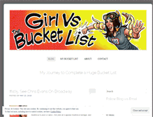 Tablet Screenshot of girlvsthebucketlist.com